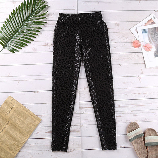 Leggins Brillantes con Estampado de Leopardo - Image 4