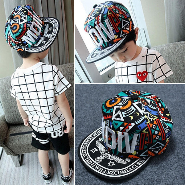 Gorra de Béisbol Infantil Hip-hop con Bordado de Ribete Plano - Image 8