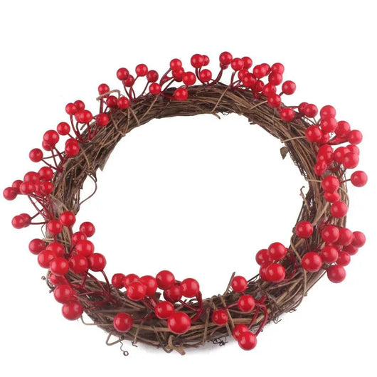 Corona Decorativa de Frutos Rojos Simulados - Image 11