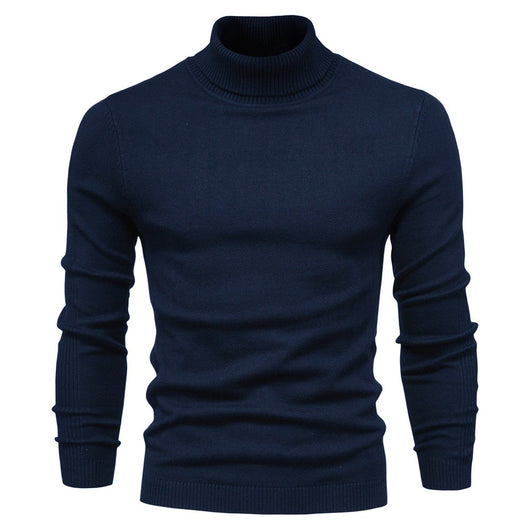 Suéter Cuello Alto Slim Fit Básico para Hombre - Abrigo Casual Invierno - Image 16