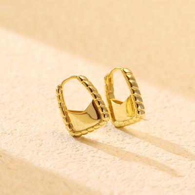 Aretes Clip de Diseño Plateados para Bolso - Image 9