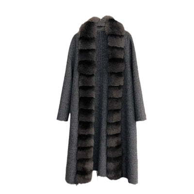 Abrigo de Vellón de Alpaca con Cuello de Zorro Desmontable - Image 5
