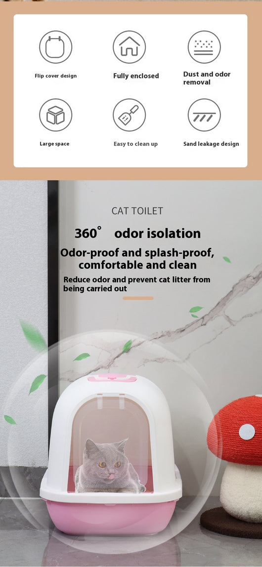 Arenero Cerrado con Cajón Extraíble - Inodoro Felino Desodorante Antiderrames - Image 15