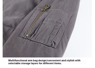 Chaqueta de Algodón Lavado con Forro Polar para Hombre - Resistente al Viento - Image 12