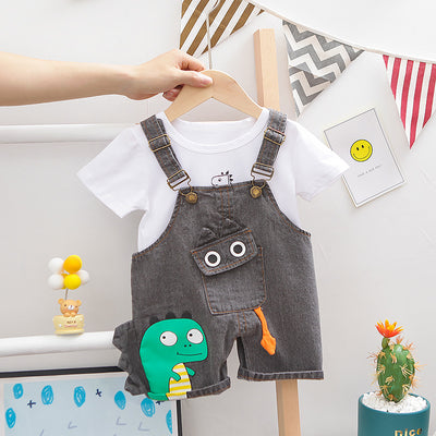 Conjunto Infantil Dos Piezas con Babero - Playera Cuello Redondo Manga Corta - Image 44