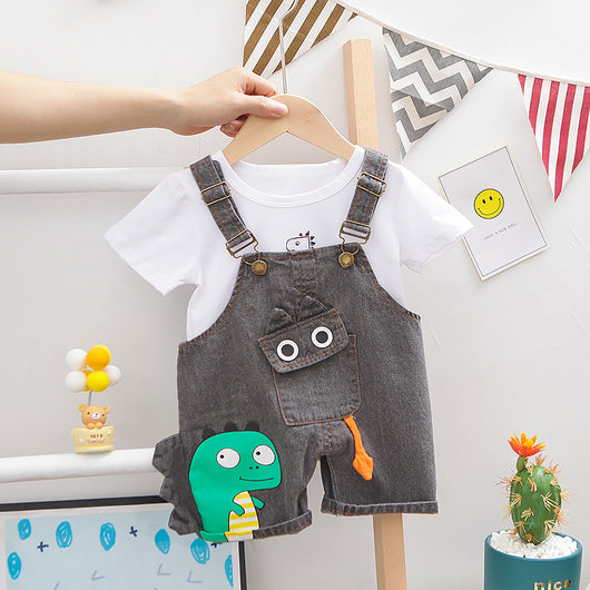 Conjunto Infantil Dos Piezas con Babero - Playera Cuello Redondo Manga Corta - Image 44