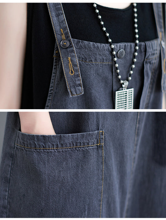 Overol Denim Talla Grande para Mujer - Diseño Holgado y Casual - Image 11