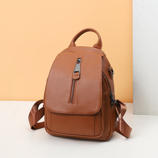 Mochila Antirrobo para Mujer de Cuero con Múltiples Compartimentos - Image 4