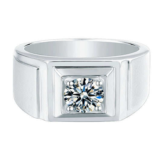 Anillo de Plata de Ley con Moissanita para Hombre - Image 10