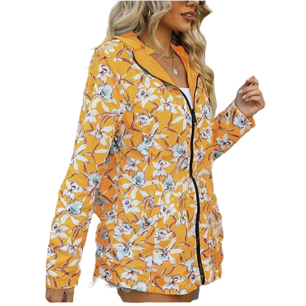Cortavientos Reversible Estampado Mujer Estilo Japonés y Coreano