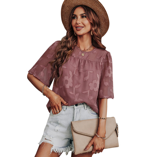 Blusa Suelta con Estampado en Chifón - Image 21
