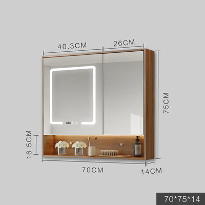 Espejo de Baño Inteligente con Luz LED, Desempañante y Gabinete de Almacenamiento - Image 3