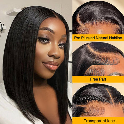 Peluca Frontal de Encaje Negro Estilo Europeo y Americano - Image 3