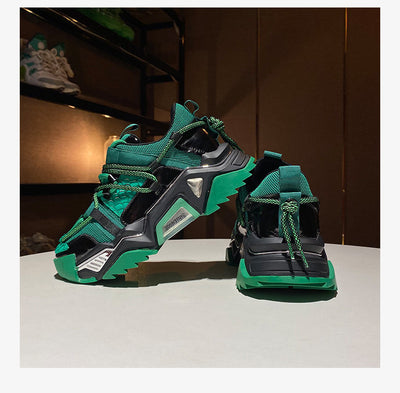 Zapatos Deportivos Papá con Suela Gruesa de Cuero - Image 3