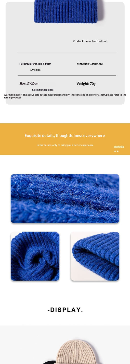 Gorro de Punto Ajustable Caña Corta para Hombre y Mujer - Abrigo Invernal - Image 20