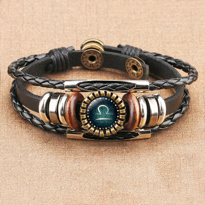 Pulsera de Cuero con Gema del Zodiaco - Image 24