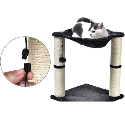 Torre de Juego para Gatos con Columna de Sisal, Nido y Hamaca Integrada - Image 9