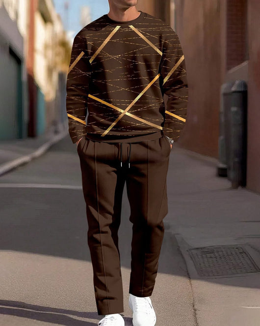 Conjunto de Sudadera y Pantalón Deportivo Hombre Estampado 3D Otoño - Image 27