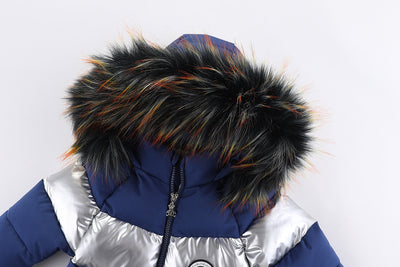 Mameluco Infantil con Cuello de Piel Acolchado para Invierno - Image 12