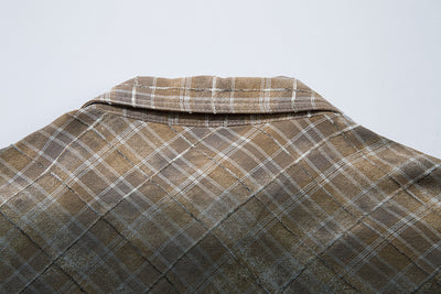 Camisa Plaid Degradado con Bordes Deshilachados - Image 17