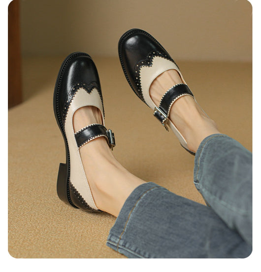 Zapatos de Cuero con Bloques de Color - Diseño Moderno y Versátil - Image 15