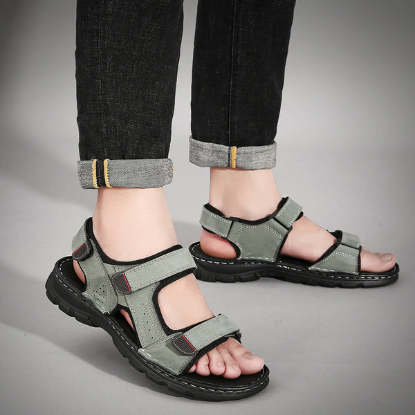 Sandalias Hombre Velcro Cómodas - Chanclas Ajustables Verano