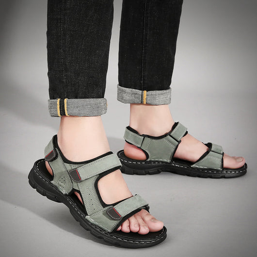 Sandalias Hombre Velcro Cómodas - Chanclas Ajustables Verano - Image 2