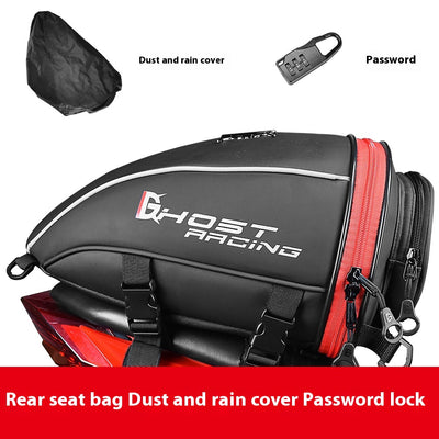 Bolsa de Cuero PU para Motocicleta - Alforja Trasera Knight - Image 5