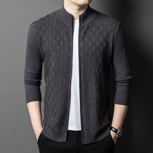 Suéter Casual Slim Fit para Hombre con Cuello Alto y Cierre - Image 3