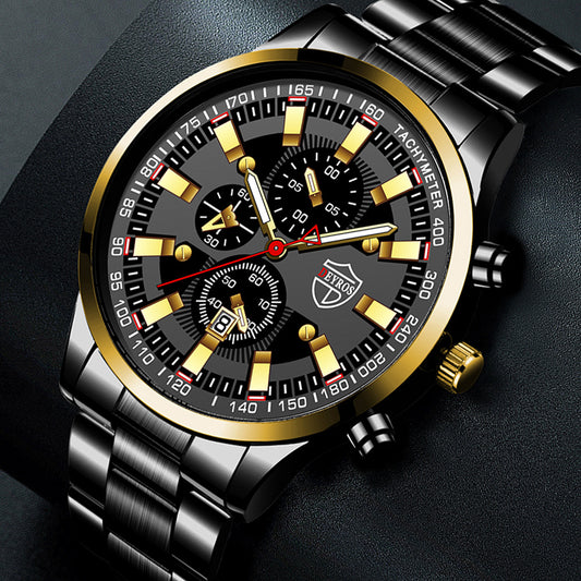 Reloj de Pulsera Hombre Acero Inoxidable con Esfera Luminosa