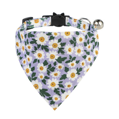 Collar Floral de Algodón con Moño para Gatos - Image 9