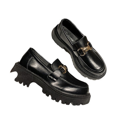 Mocasines de Cuero con Plataforma y Tacón Grueso - Image 10
