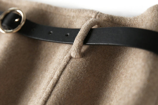 Falda Reversible de Lana Premium con Cinturón Integrado - Image 9