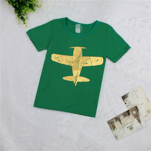 Camiseta Infantil de Algodón con Estampado de Avión - Image 7