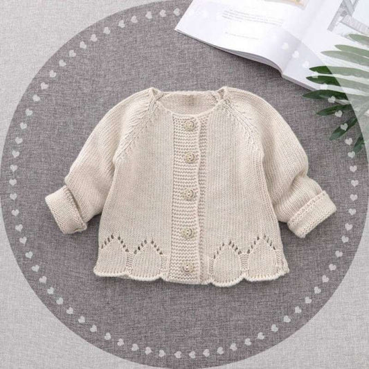 Cardigan Tejido Primavera Otoño para Niñas 1-3 Años
