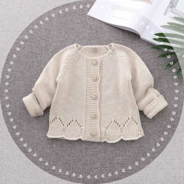 Cardigan Tejido Primavera Otoño para Niñas 1-3 Años