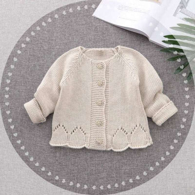 Cardigan Tejido Primavera Otoño para Niñas 1-3 Años