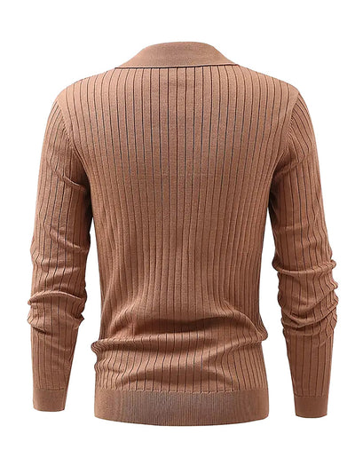 Polo Texturizado Slim Fit de Manga Larga para Hombre - Cómodo y Elegante - Image 10