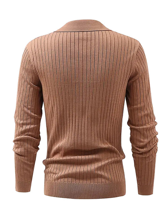 Polo Texturizado Slim Fit de Manga Larga para Hombre - Cómodo y Elegante - Image 10