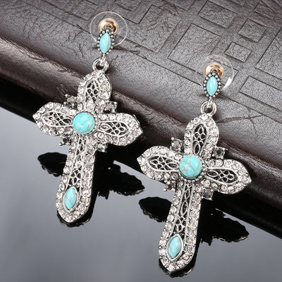 Conjunto de Joyería Retro Turquesa - Collar y Aretes - Image 12