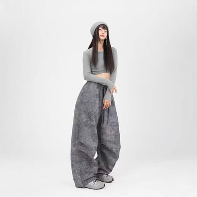 Overoles Retro Gris Carbón para Mujer