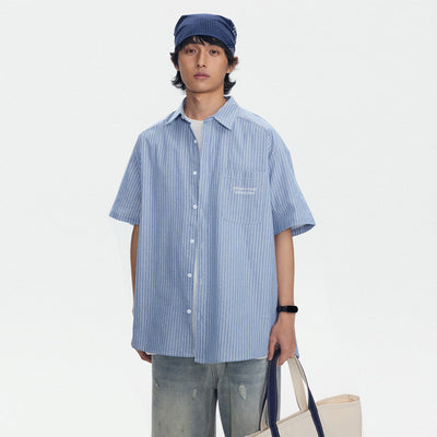 Overol Rayado con Manga Corta Unisex - Image 3