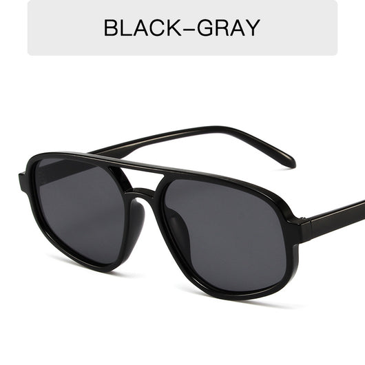 Men's fashion tortoise shell double beam sunglasses with brown oval lenses on a white background. - Image 3