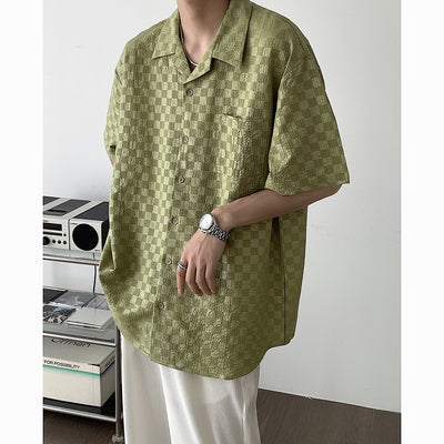 Camisa Hombre Cuadros Verano Manga Corta Transpirable - Image 4