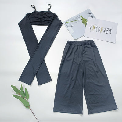 Conjunto de Dos Piezas para Niña Primavera Verano con Escote Halter - Image 13