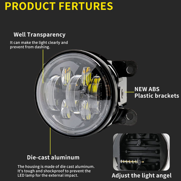 Luces LED Antiniebla para Auto con Control Direccional