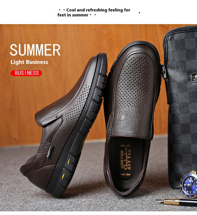 Zapatos de Cuero para Hombre con Suela Flexible y Respirable - Image 13