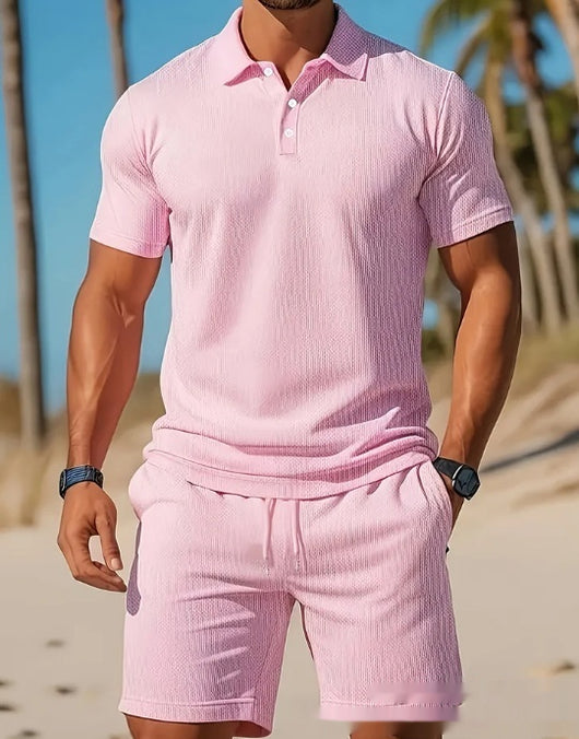 Conjunto Playero Hombre Mesh Respirable - Camisa y Shorts Deportivos Verano - Image 9