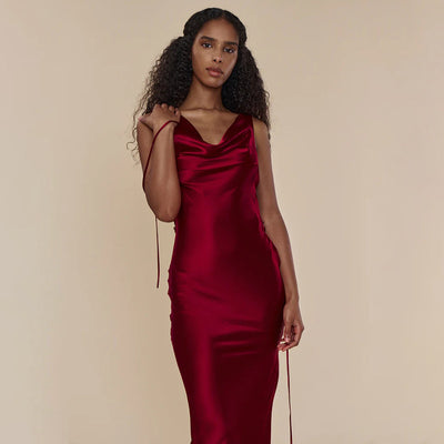 Vestido Largo de Gala con Encaje y Cordones para Mujer - Image 6
