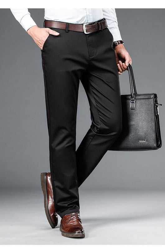Pantalones de Vestir Hombre Corte Recto Ajuste Suelto con Elastano - Image 18